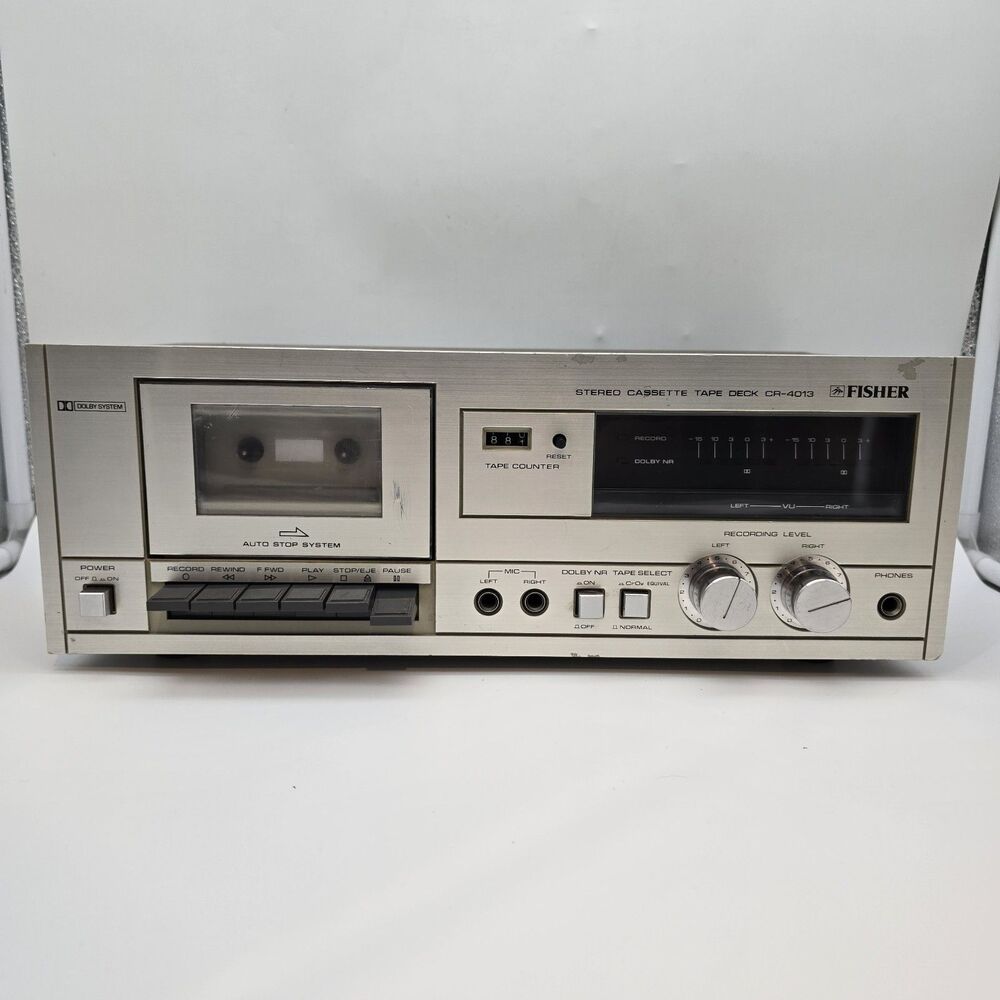Vintage Fisher CR-4013 Stereo Cassette Tape Deck Recorder Wood Panel Tested